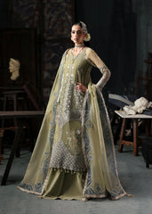 Sardinia Wedding Embroidered Organza Suits Unstitched 3 Piece D-1206 Inara – Formals Collection