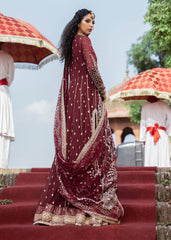 Sardinia Wedding Embroidered Organza Suit Unstitched 3 Piece SRD24B 605 Aalam Zeb – Formal Collection