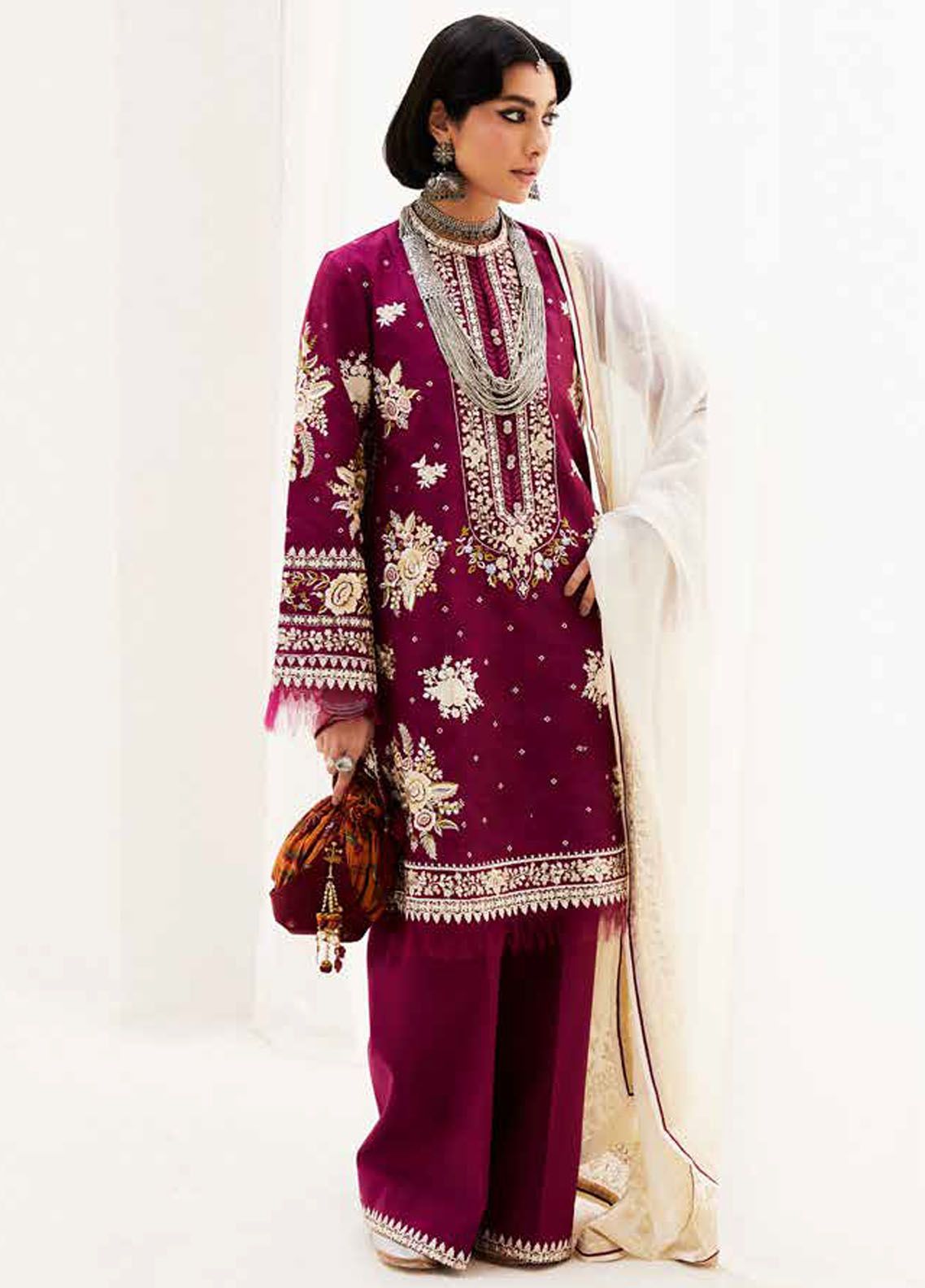 Zara Shahjahan Embroidered Jacquard Suits Unstitched 3 Piece ZS24SS D-4A Siffa